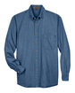 Harriton Men's Tall 6.5 oz. Long-Sleeve Denim Shirt LIGHT DENIM FlatFront