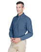 Harriton Men's Tall 6.5 oz. Long-Sleeve Denim Shirt LIGHT DENIM ModelQrt