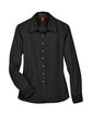 Harriton Ladies' 6.5 oz. Long-Sleeve Denim Shirt WASHED BLACK FlatFront