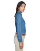 Harriton Ladies' 6.5 oz. Long-Sleeve Denim Shirt light denim ModelSide