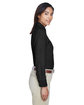 Harriton Ladies' 6.5 oz. Long-Sleeve Denim Shirt washed black ModelSide