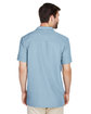 Harriton Men's Barbados Textured Camp Shirt CLOUD BLUE ModelBack