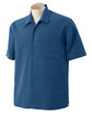 Harriton Men's Barbados Textured Camp Shirt POOL BLUE OFFront