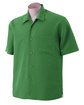 Harriton Men's Barbados Textured Camp Shirt PALM GREEN OFFront