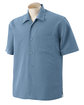 Harriton Men's Barbados Textured Camp Shirt CLOUD BLUE OFFront