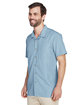Harriton Men's Barbados Textured Camp Shirt CLOUD BLUE ModelQrt