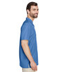 Harriton Men's Barbados Textured Camp Shirt POOL BLUE ModelSide