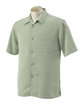 Harriton Men's Bahama Cord Camp Shirt green mist OFFront