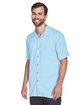 Harriton Men's Bahama Cord Camp Shirt cloud blue ModelQrt