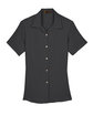 Harriton Ladies' Bahama Cord CampShirt black FlatFront