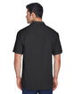 Harriton Men's Two-Tone Camp Shirt black/ creme ModelBack