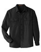 Harriton Men's Key West Long-Sleeve Performance Staff Shirt black FlatFront