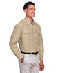 Harriton Men's Key West Long-Sleeve Performance Staff Shirt khaki ModelQrt