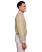 Harriton Men's Key West Long-Sleeve Performance Staff Shirt khaki ModelSide