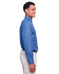 Harriton Men's Key West Long-Sleeve Performance Staff Shirt pool blue ModelSide