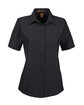 Harriton Ladies' Key West Short-Sleeve Performance Staff Shirt black OFFront