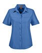 Harriton Ladies' Key West Short-Sleeve Performance Staff Shirt pool blue OFFront