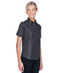 Harriton Ladies' Key West Short-Sleeve Performance Staff Shirt dark charcoal ModelQrt