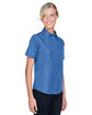Harriton Ladies' Key West Short-Sleeve Performance Staff Shirt pool blue ModelQrt