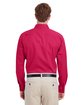 Harriton Men's Foundation 100% Cotton Long-Sleeve Twill Shirt with Teflon™ red ModelBack