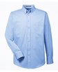 Harriton Men's Foundation 100% Cotton Long-Sleeve Twill Shirt with Teflon™ industry blue OFFront