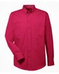 Harriton Men's Foundation 100% Cotton Long-Sleeve Twill Shirt with Teflon™ red OFFront