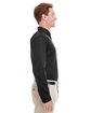 Harriton Men's Foundation 100% Cotton Long-Sleeve Twill Shirt with Teflon™ black ModelSide
