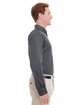 Harriton Men's Foundation 100% Cotton Long-Sleeve Twill Shirt with Teflon™ dark charcoal ModelSide