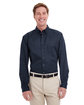 Harriton Men's  Tall Foundation 100% Cotton Long-Sleeve Twill Shirt with Teflon™  