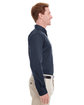 Harriton Men's  Tall Foundation 100% Cotton Long-Sleeve Twill Shirt with Teflon™ dark navy ModelSide
