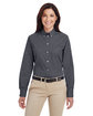 Harriton Ladies' Foundation Cotton Long-Sleeve Twill Shirt withTeflon  