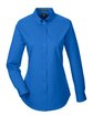 Harriton Ladies' Foundation 100% Cotton Long-Sleeve Twill Shirt with Teflon™ FRENCH BLUE OFFront