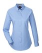 Harriton Ladies' Foundation 100% Cotton Long-Sleeve Twill Shirt with Teflon™ INDUSTRY BLUE OFFront