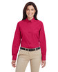 Harriton Ladies' Foundation Cotton Long-Sleeve Twill Shirt withTeflon  