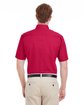 Harriton Men's Foundation 100% Cotton Short-Sleeve Twill Shirt with Teflon™ red ModelBack