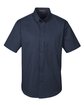 Harriton Men's Foundation 100% Cotton Short-Sleeve Twill Shirt with Teflon™ dark navy OFFront