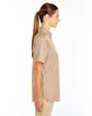Harriton Ladies' Foundation 100% Cotton Short-Sleeve Twill Shirt with Teflon™ khaki ModelSide