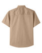 Harriton Men's Advantage IL Short-Sleeve Work Shirt khaki FlatBack