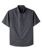 Harriton Men's Advantage IL Short-Sleeve Work Shirt dark charcoal FlatFront