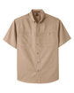Harriton Men's Advantage IL Short-Sleeve Work Shirt khaki FlatFront