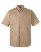 Harriton Men's Advantage IL Short-Sleeve Work Shirt khaki OFFront