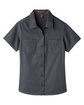 Harriton Ladies' Advantage IL Short-Sleeve Work Shirt dark charcoal FlatFront