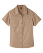 Harriton Ladies' Advantage IL Short-Sleeve Work Shirt khaki FlatFront