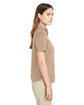 Harriton Ladies' Advantage IL Short-Sleeve Work Shirt khaki ModelSide