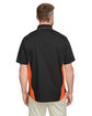 Harriton Men's Flash IL Colorblock Short Sleeve Shirt black/ tm orange ModelBack
