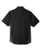 Harriton Men's Flash IL Colorblock Short Sleeve Shirt black/ dk charcl FlatBack