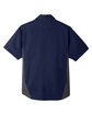 Harriton Men's Flash IL Colorblock Short Sleeve Shirt dk navy/ dk chrc FlatBack