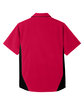 Harriton Men's Flash IL Colorblock Short Sleeve Shirt red/ black FlatBack