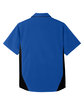 Harriton Men's Flash IL Colorblock Short Sleeve Shirt tr royal/ black FlatBack