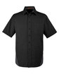 Harriton Men's Flash IL Colorblock Short Sleeve Shirt black/ dk charcl OFFront
